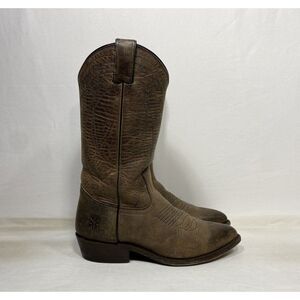 Frye Billy Pull On Brown Leather Cowboy Western Boots Women’s Size 7